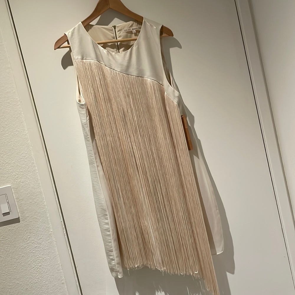 RACHEL ROY DRESS, SZ XL, November Bone color, zip back, flapper/20s, NWT